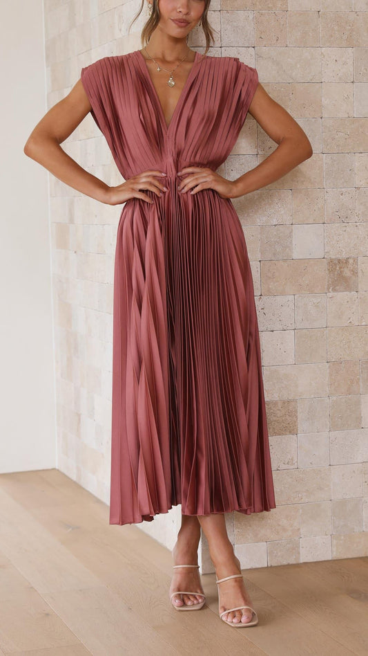 Colette Women's Pleated Maxi Dress - front view