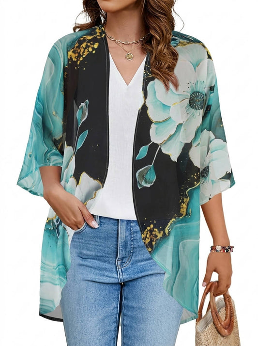 Giselle Women's Floral Cardigan - styled view