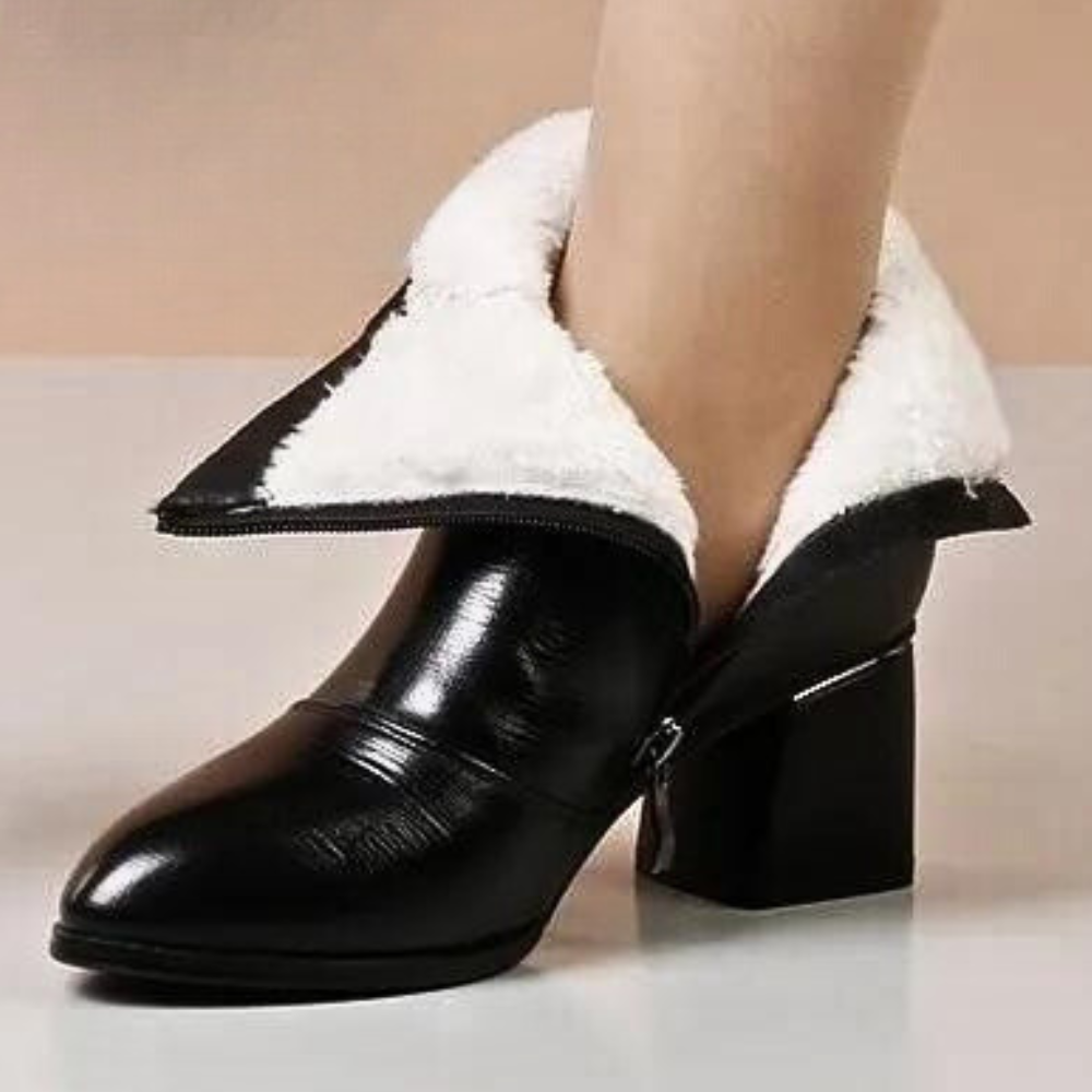 Quinn Women's Block Heel Ankle Boots - styled view