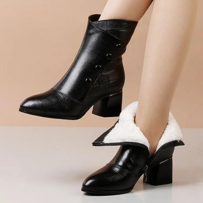 Quinn Women's Block Heel Ankle Boots - back view