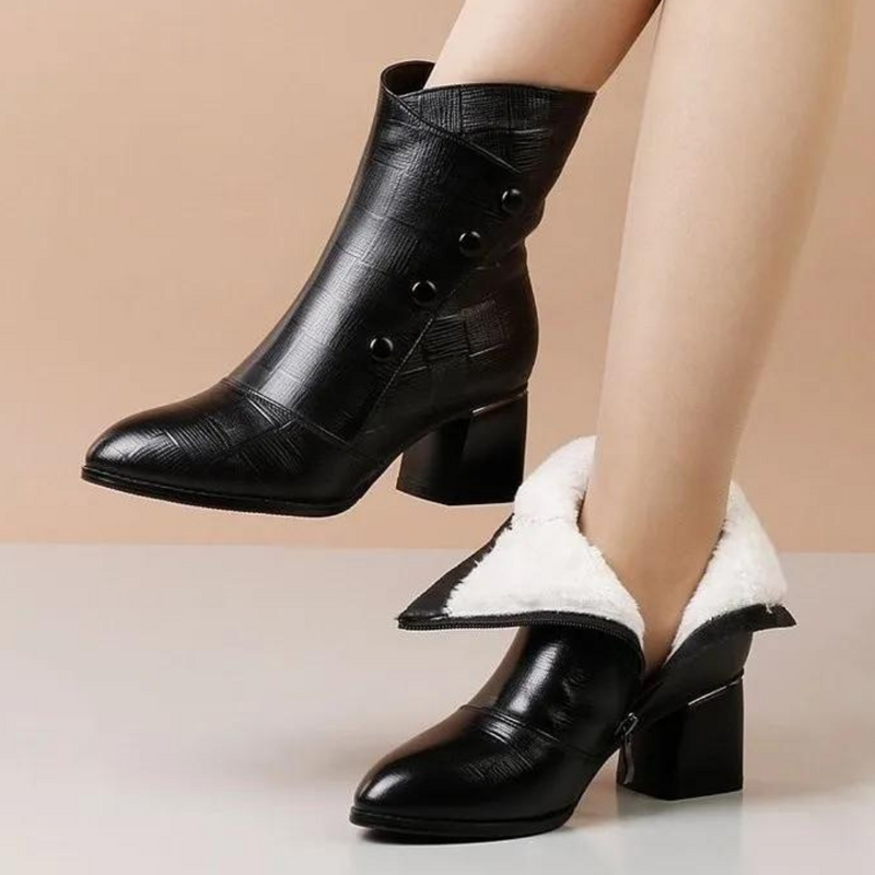 Quinn Women's Block Heel Ankle Boots - back view