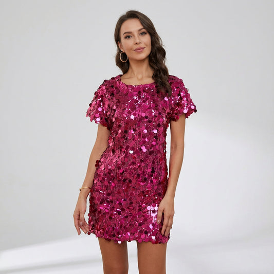 Tina Women's Sequin Cocktail Dress | 100% Polyester, Flowy Fit