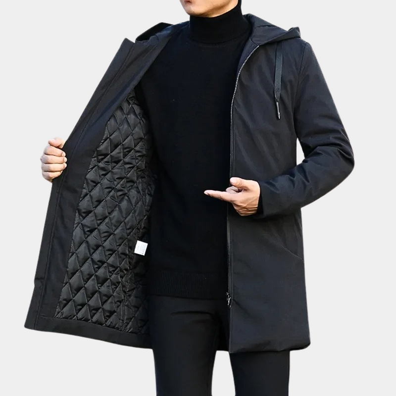 Hollis Men's Quilted Coat | Hooded