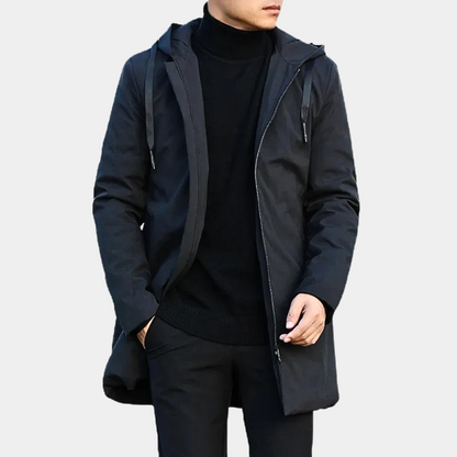 Hollis Men's Quilted Coat - full-length view