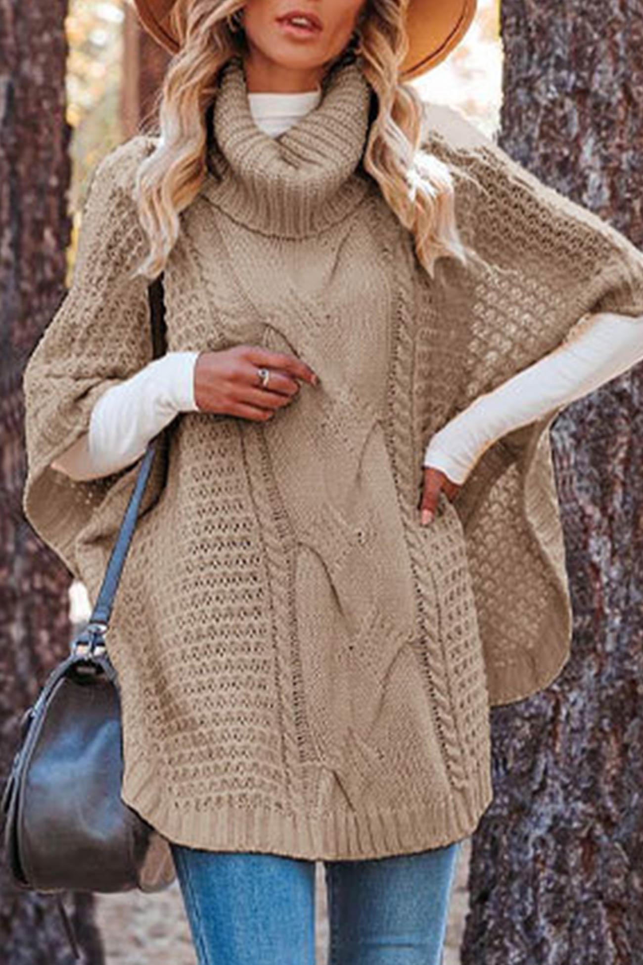 Alba Women's Cable Knit Sweater - full-length view