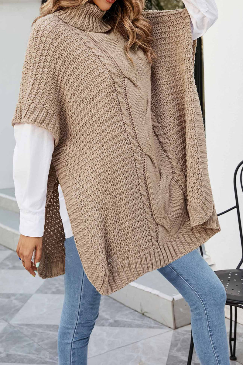 Alba Women's Cable Knit Sweater - flat lay