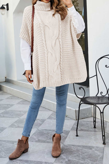 Alba Women's Cable Knit Sweater - styled view