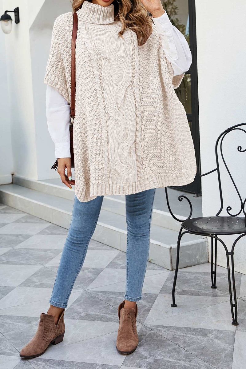 Alba Women's Cable Knit Sweater - styled view