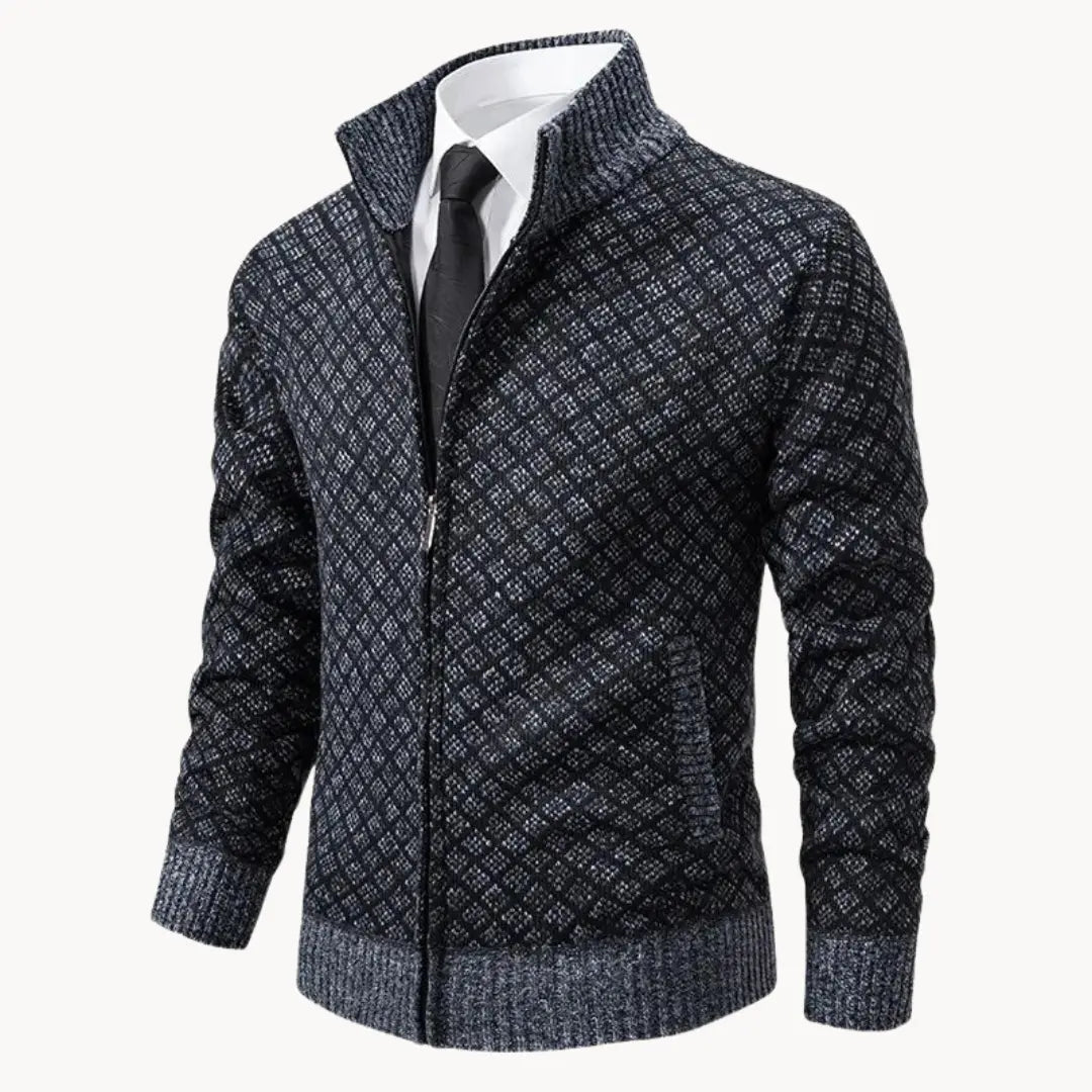 Percy Men's Sweater - fabric and finish detail