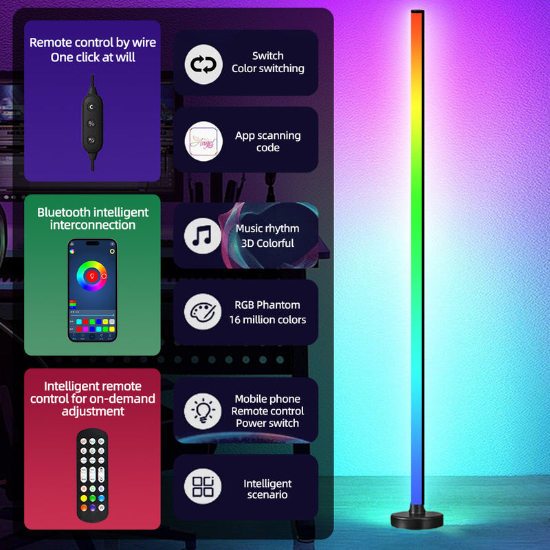 Onyx LED Floor Lamp - styled view