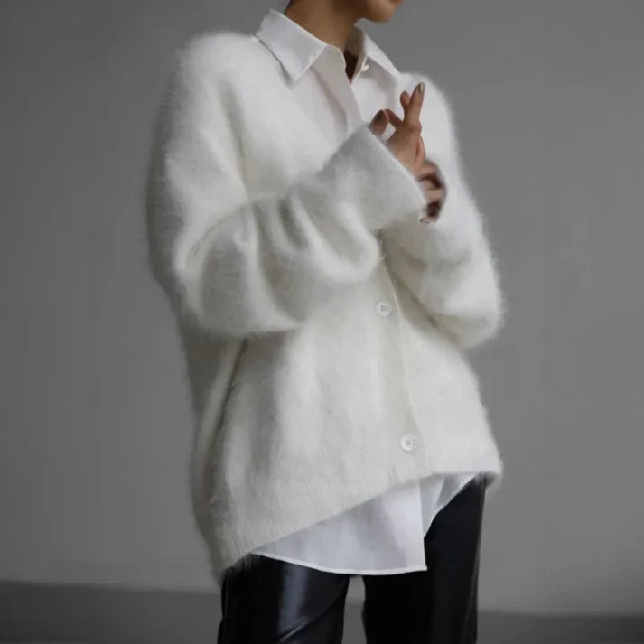 Wilda Women's Cardigan - fabric and finish detail