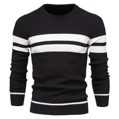 Orson Men's Striped Sweater - close-up detail