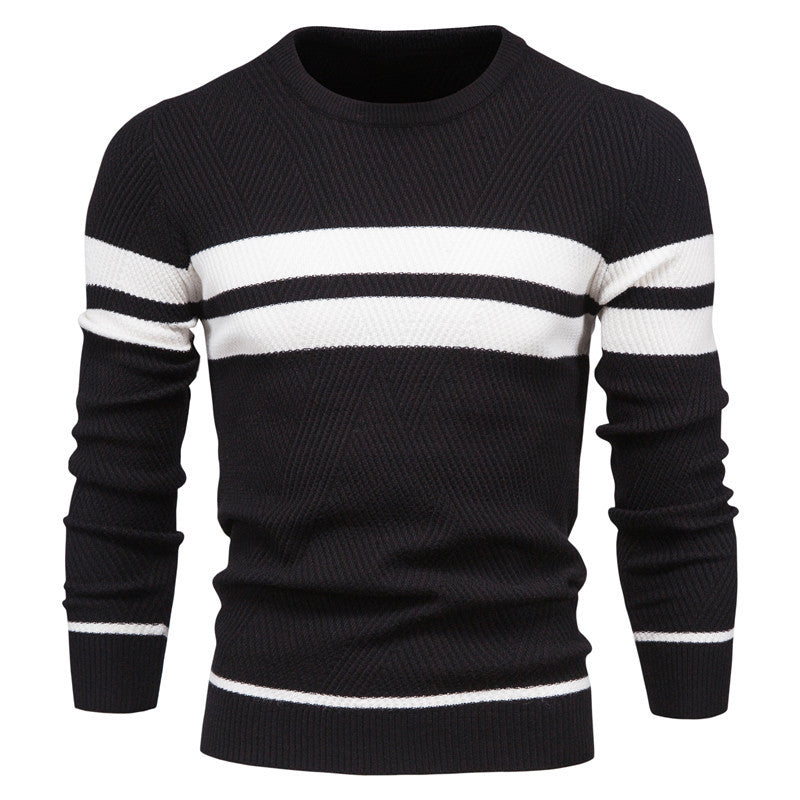 Orson Men's Striped Sweater - close-up detail