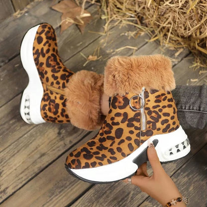 Ulla Women's Platform Boots - fabric and finish detail