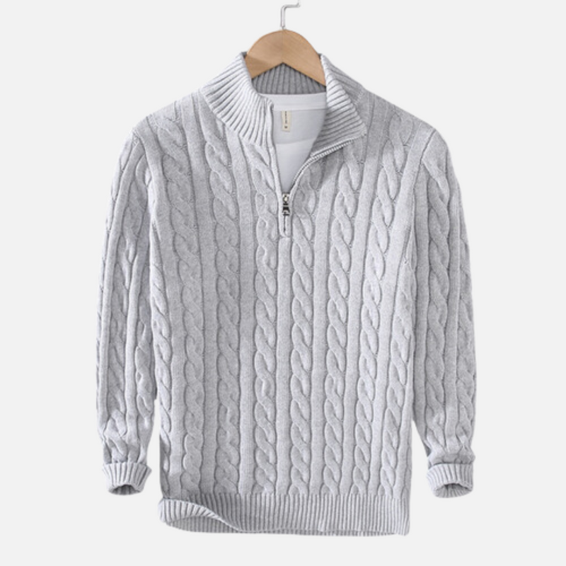 Auden Men's Cable Knit Sweater | Zip