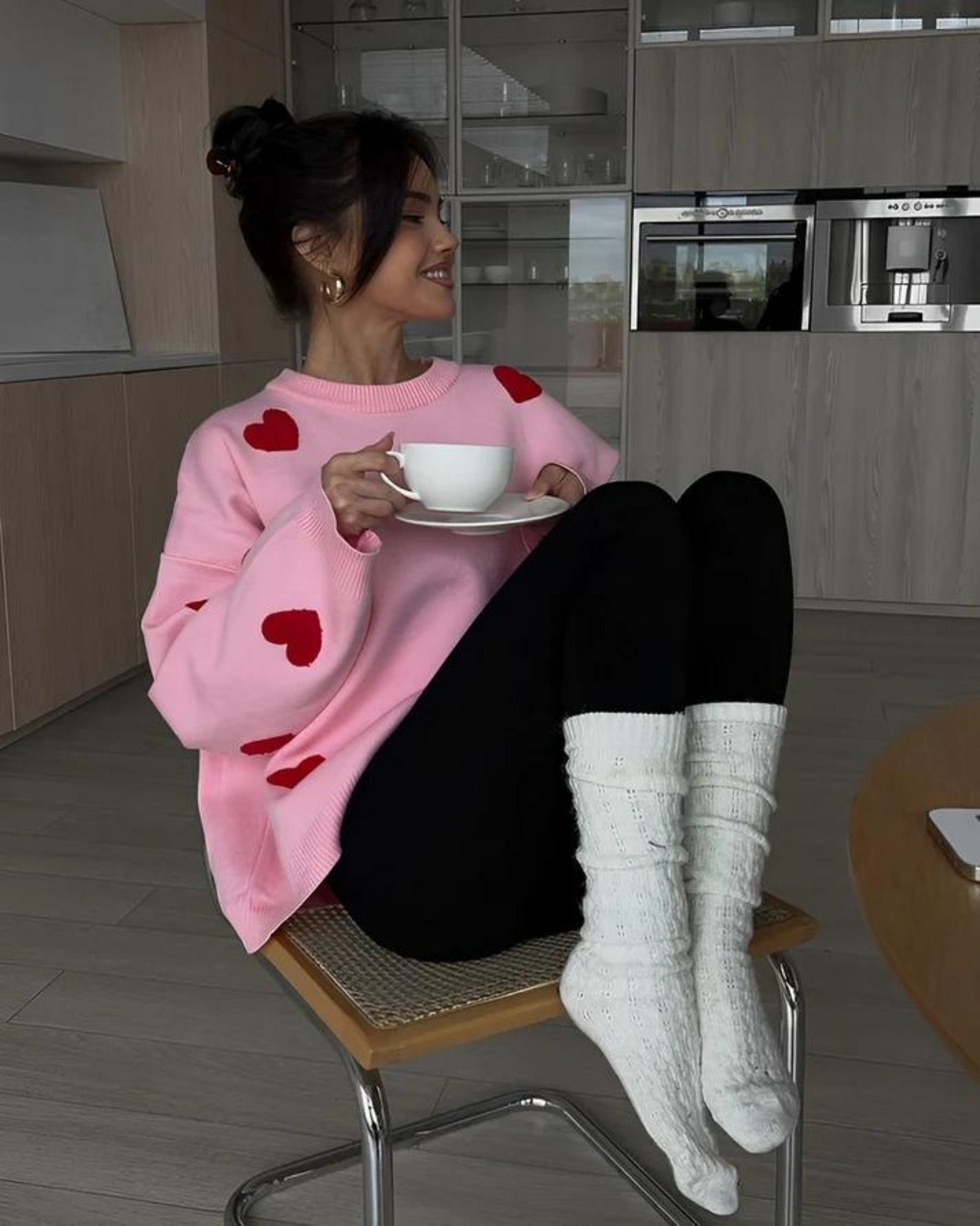 Lila Women's Oversized Sweater - flat lay