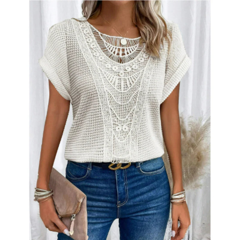 Colette Women's Crochet Top | Relaxed Fit, Knit, Lace