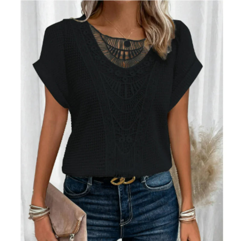 Colette Women's Crochet Top - flat lay