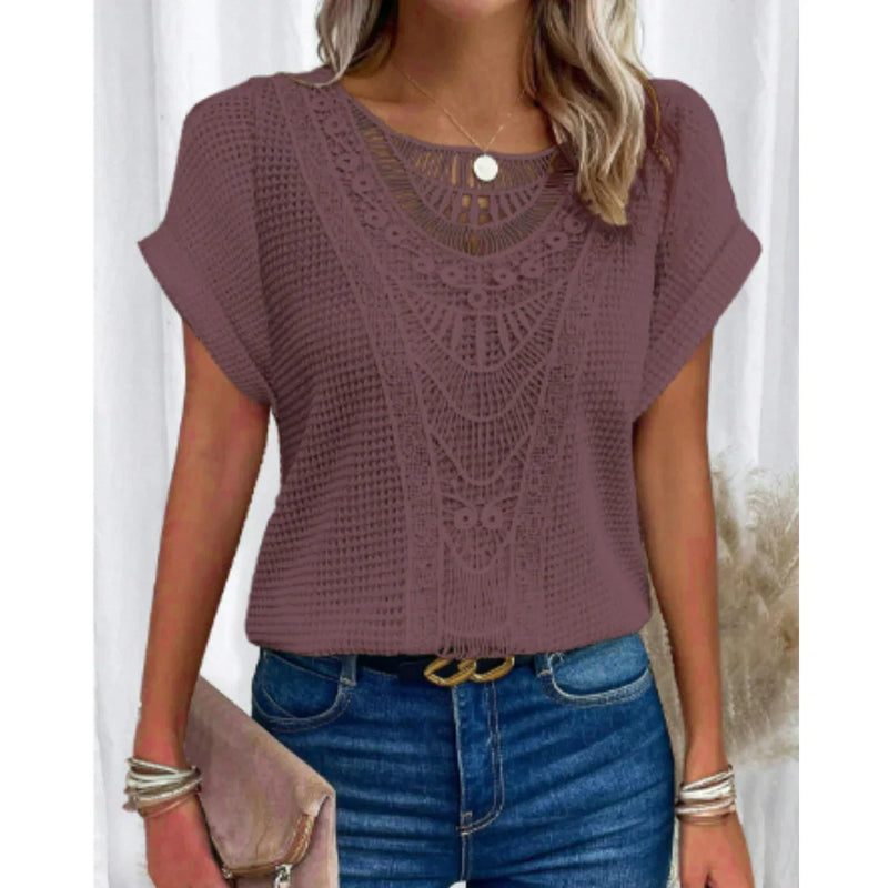 Colette Women's Crochet Top - close-up detail