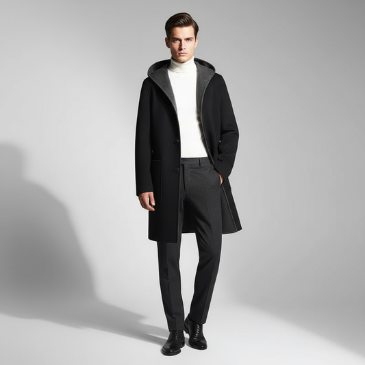 Ulric Men's Trench Coat - front view