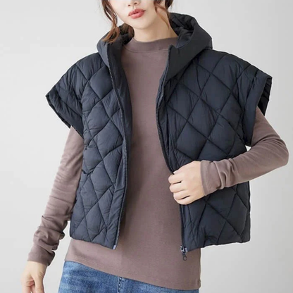 Mabel Women's Quilted Vest - back view