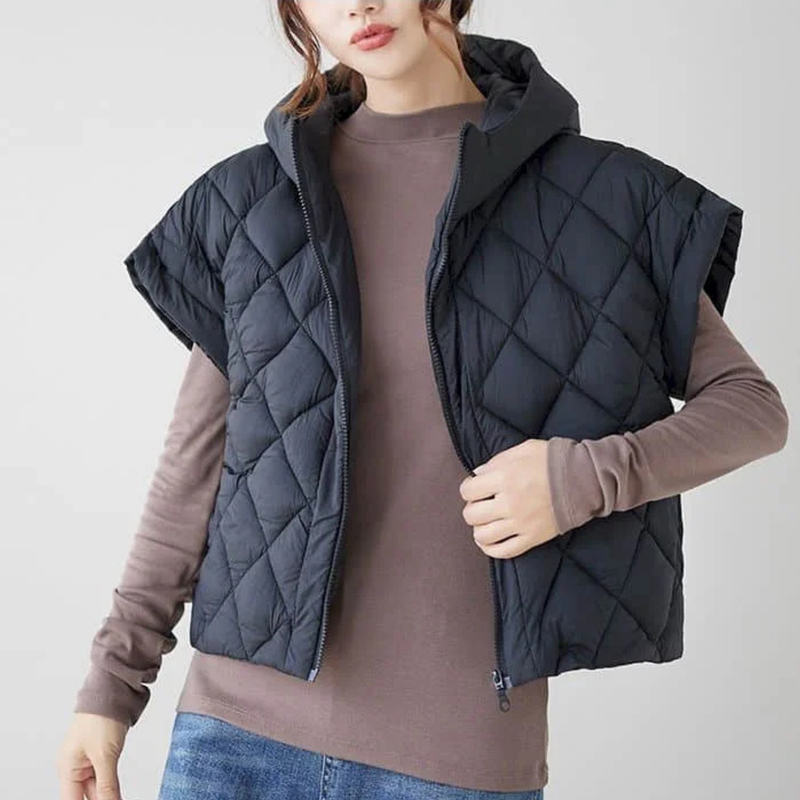 Mabel Women's Quilted Vest - back view