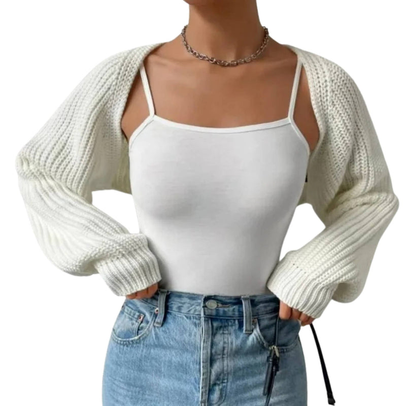 Liana Women's Ribbed Knit Cardigan - full-length view