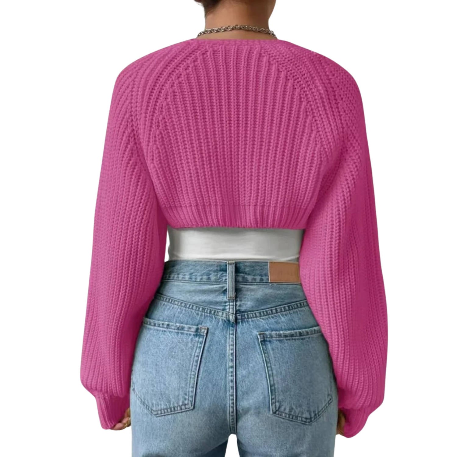 Liana Women's Ribbed Knit Cardigan - styled view