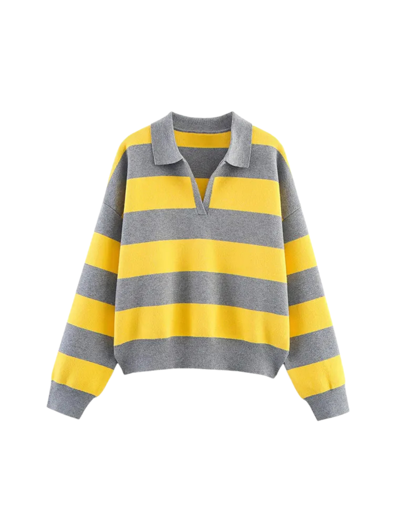 Tallulah Women's Striped Knit Polo | Varsity