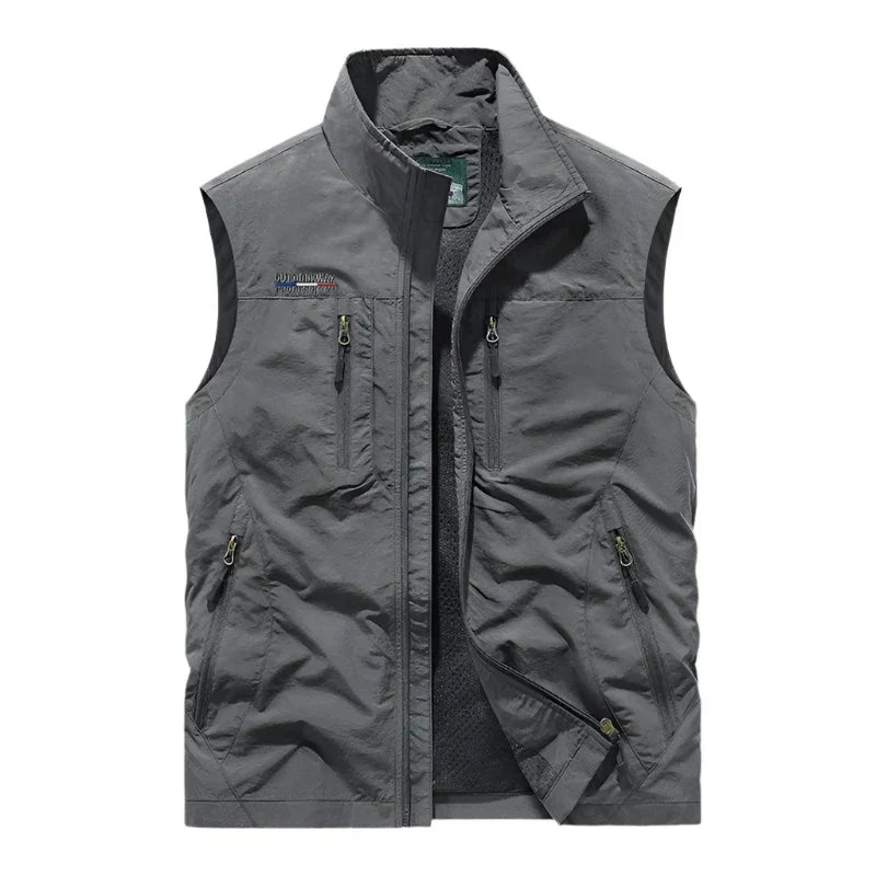 Silas Men's Vest - fabric and finish detail
