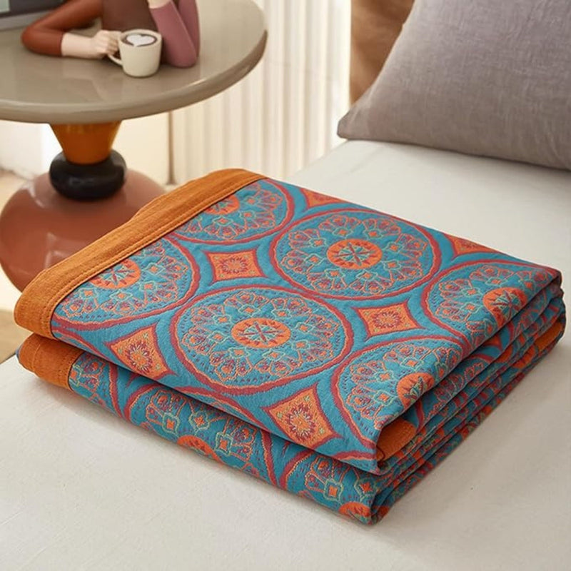 Fern Velina Reversible Cotton Summer Blanket | Cotton, Reversible
