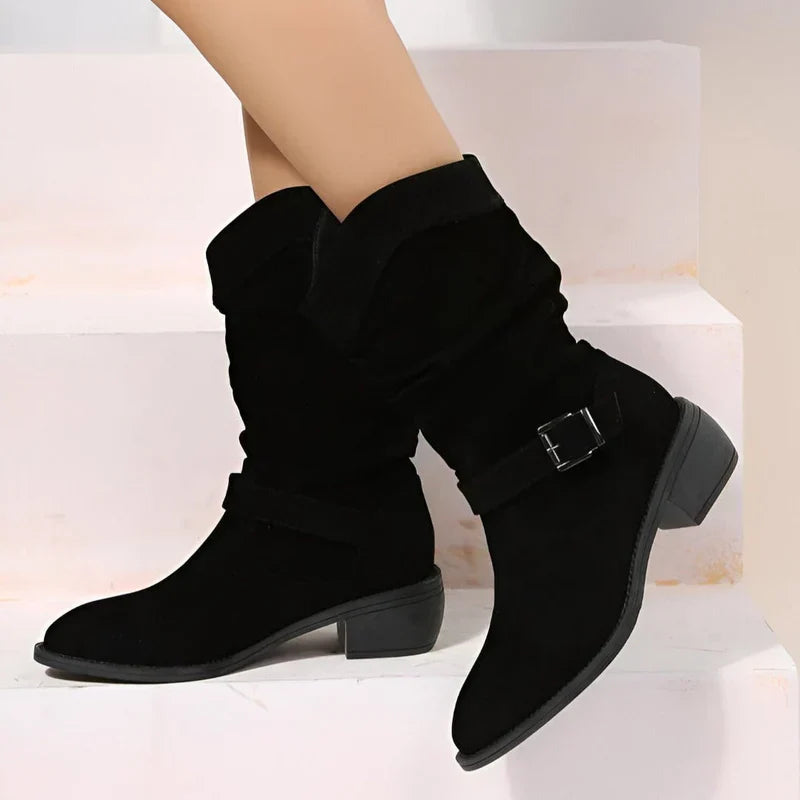 Anouk Women's Ankle Boots - fabric and finish detail
