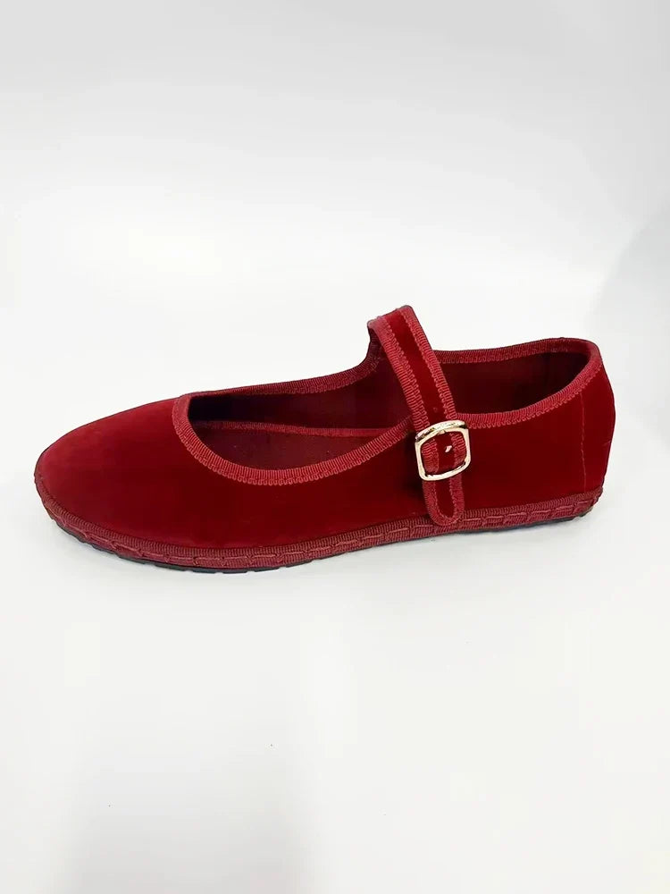 Sable Women's Flats - fabric and finish detail
