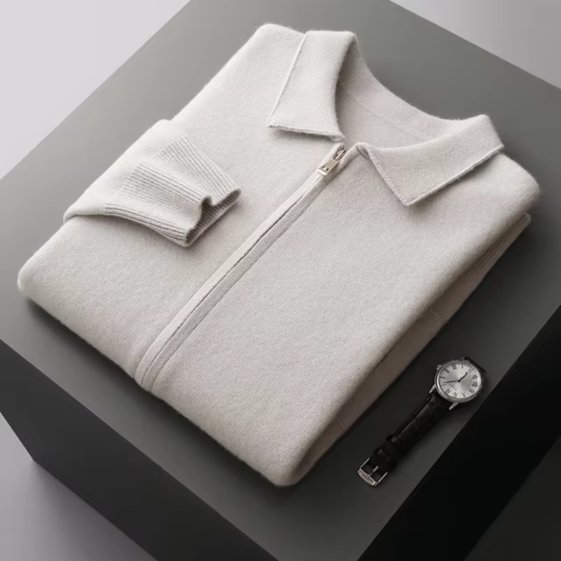 Gray Men's Sweater - close-up detail