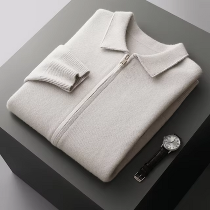 Gray Men's Sweater - close-up detail