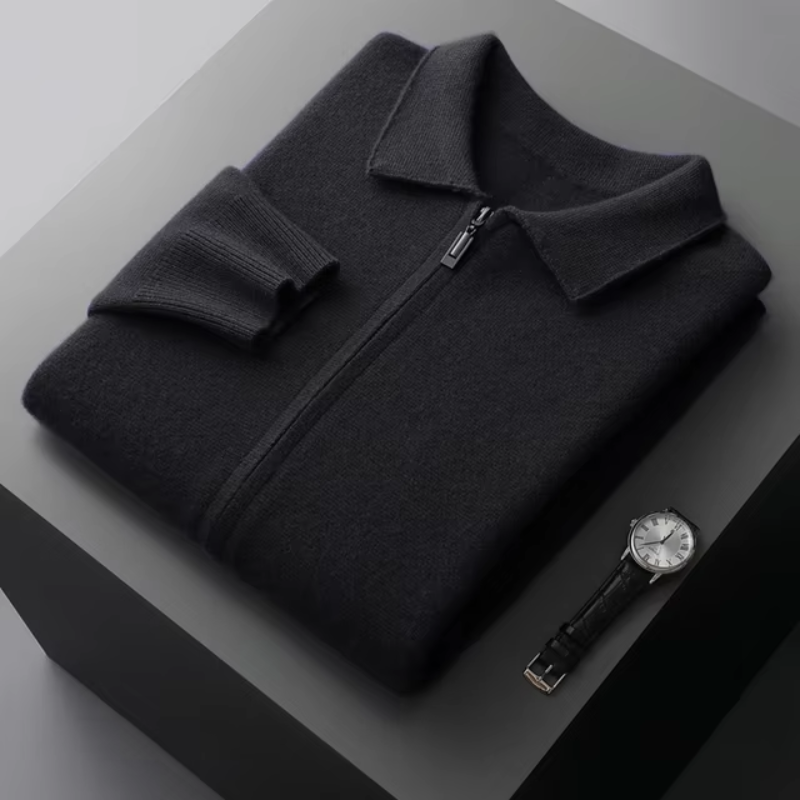 Gray Men's Sweater - shown in use