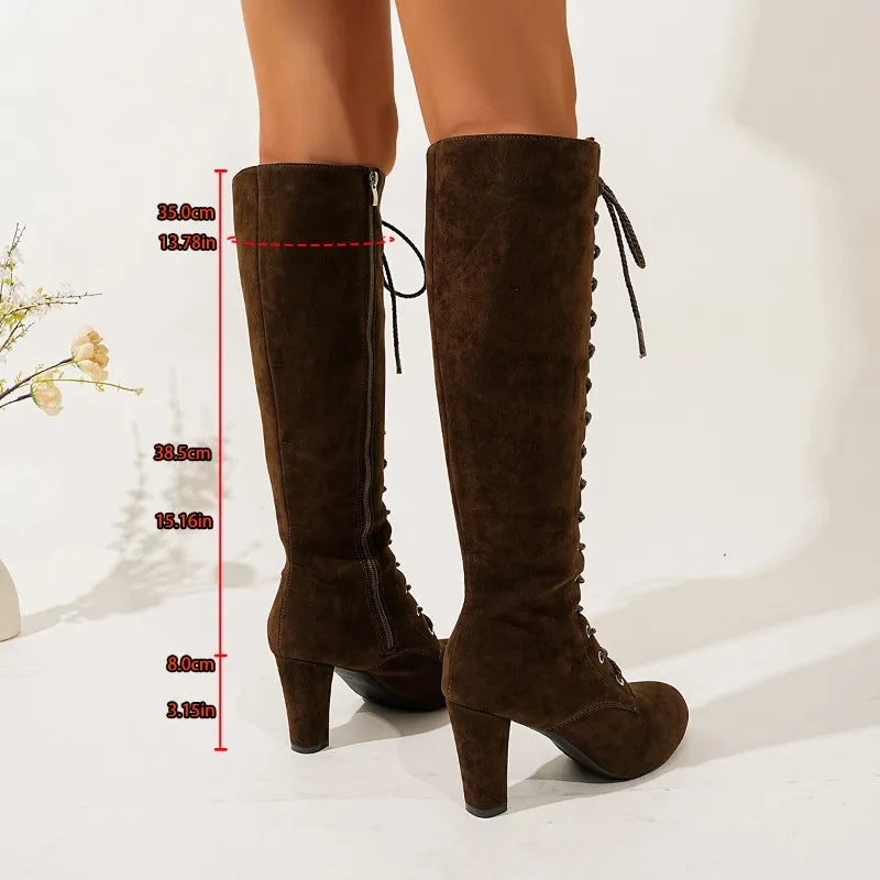 Yara Women's Knee-high Boots - fabric and finish detail