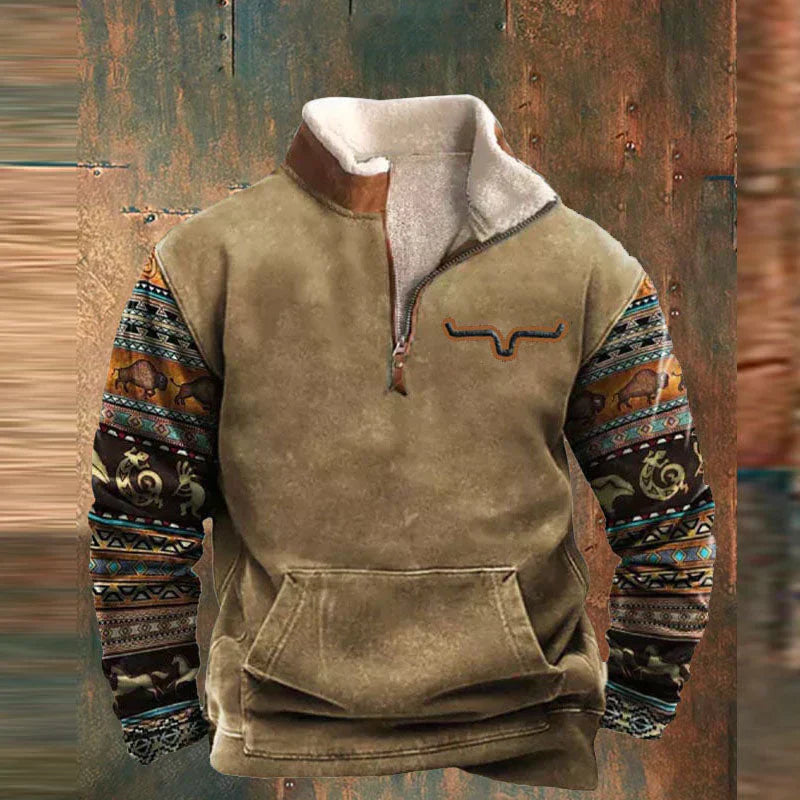 Jasper Men's Sweater - fabric and finish detail