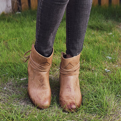 Nadia Women's Ankle Boots - fabric and finish detail