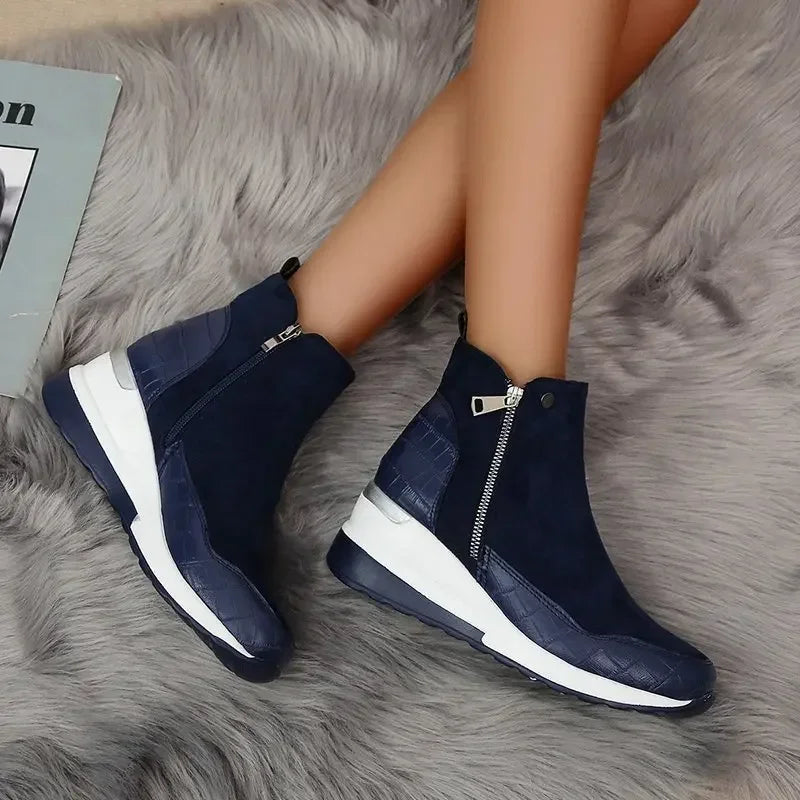 Vera Women's Platform Ankle Boots - styled view
