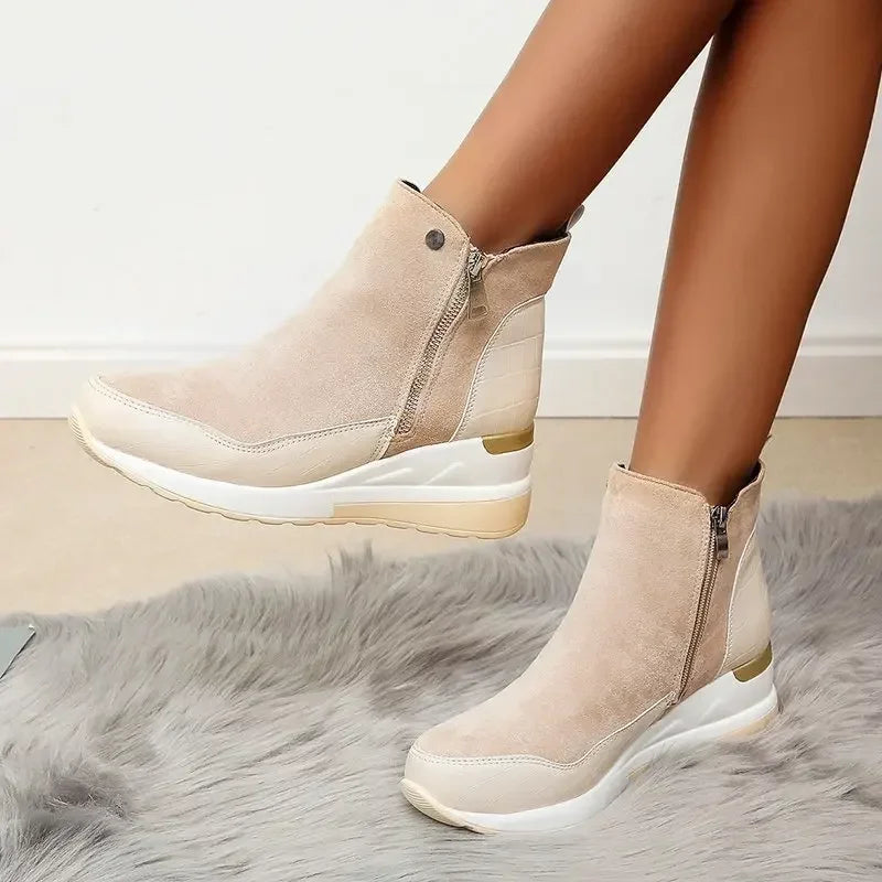 Vera Women's Platform Ankle Boots - full-length view