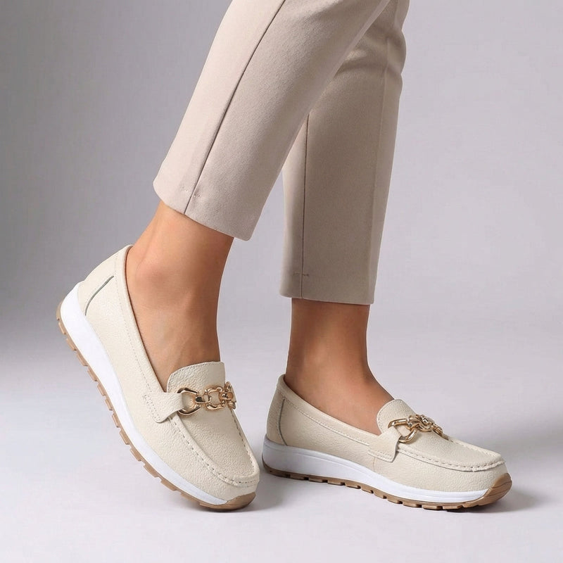 Mabel Women's Suede Loafers - close-up detail