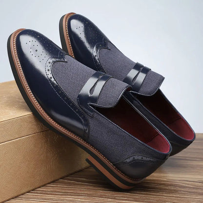 Nico Men's Loafers - fabric and finish detail