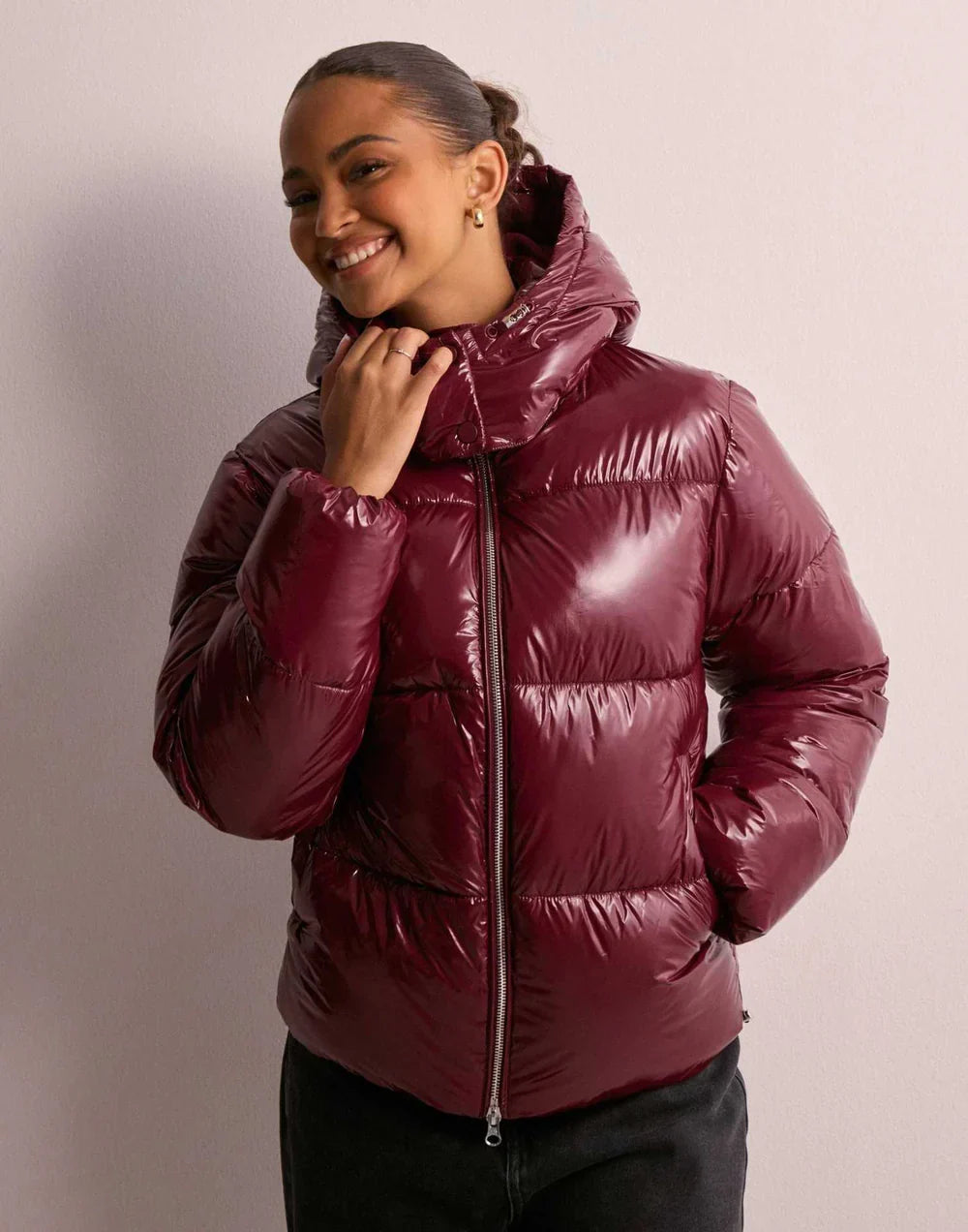 Violette Women's Puffer Jacket - styled view