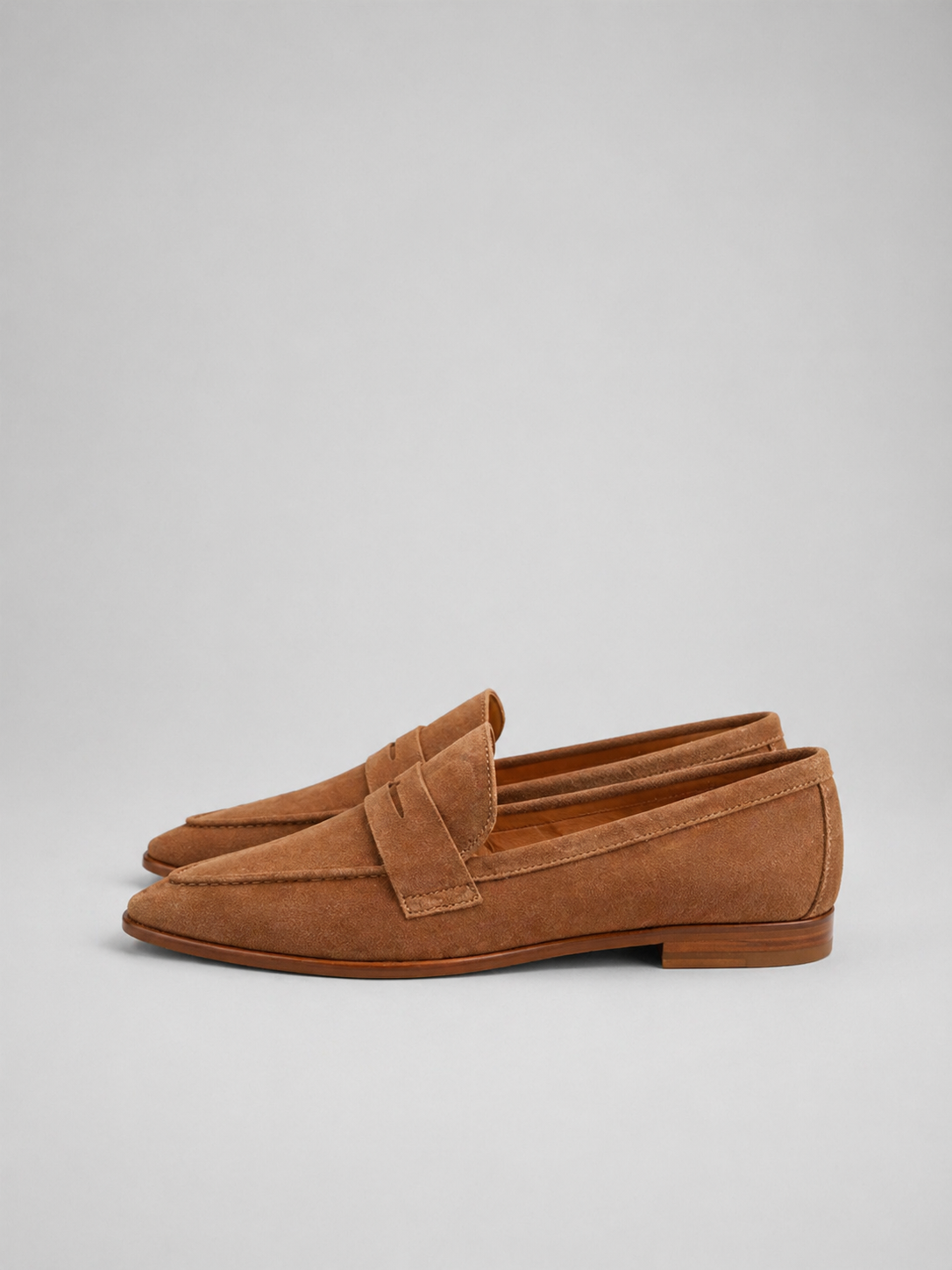 Jolie Women's Suede Loafers - fabric and finish detail