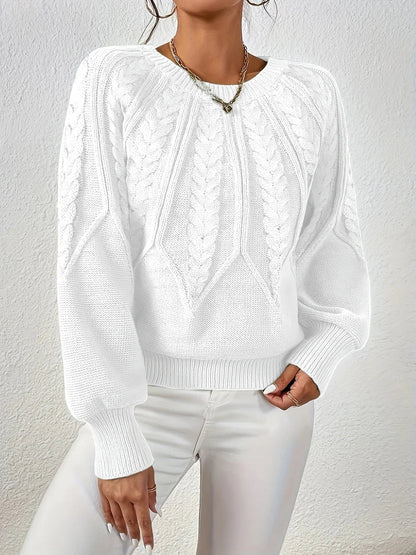 Iris Women's Cable Knit Sweater - full-length view
