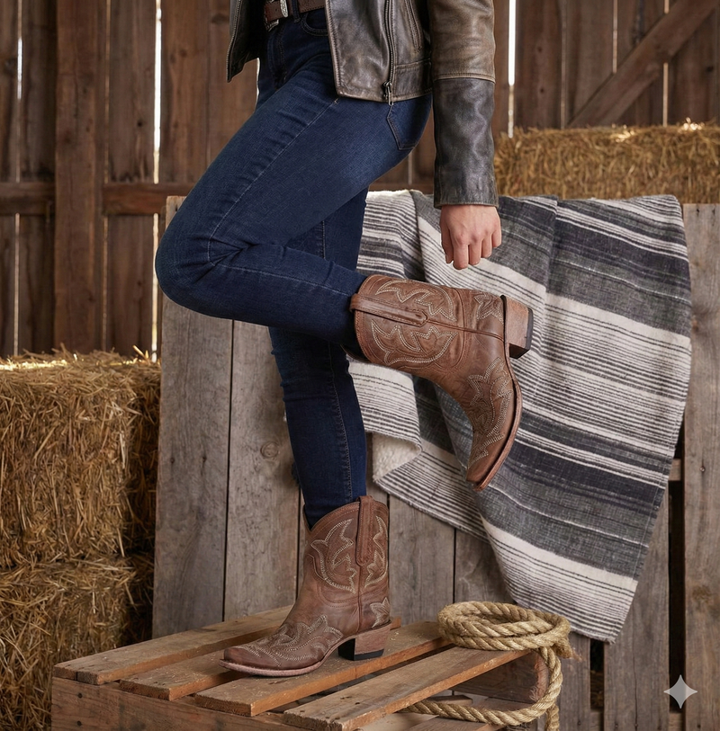 Cosima Women's Ankle Boots - fabric and finish detail