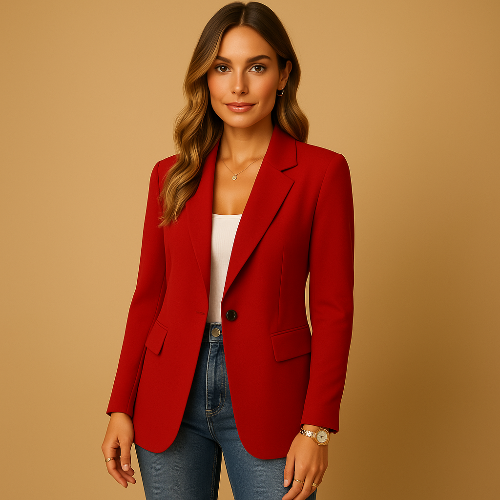 Xanthe Women's Blazer - fabric and finish detail