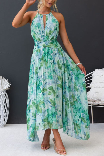 Giselle Women's Pleated Midi Dress - back view