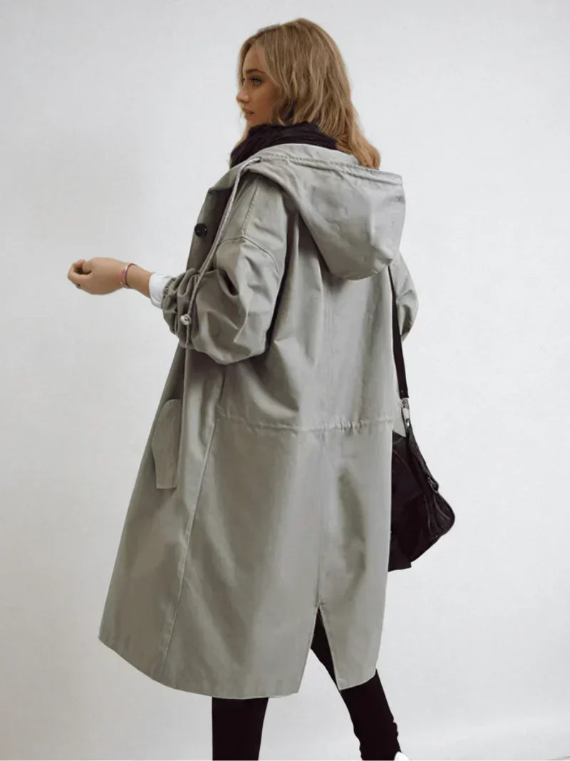Ivy Women's Trench Coat - flat lay